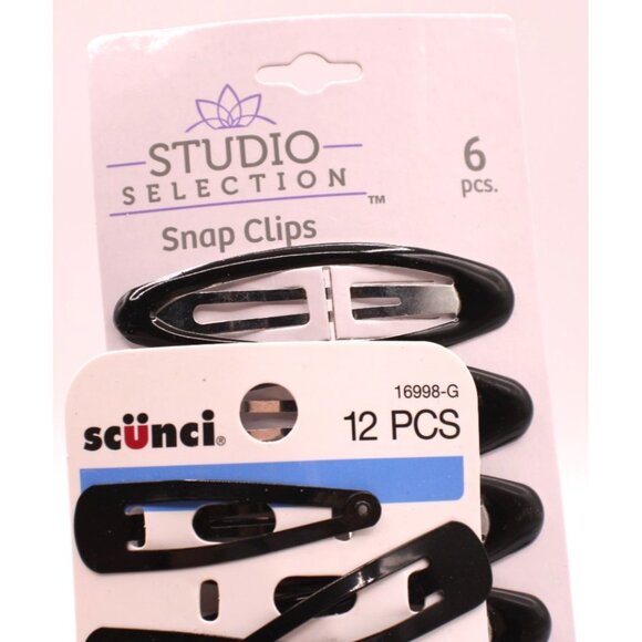Lot 4 Hair Accessories Studio Collection Comb Snap Clips Belle Bun Maker Black - Picture 8 of 8